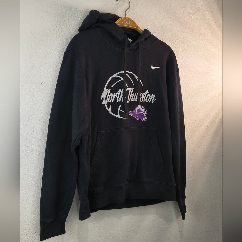 Nike Black and Purple Women's Hoodie